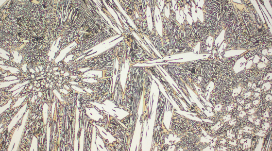 Typical microstructure VAUTID wear plate 100